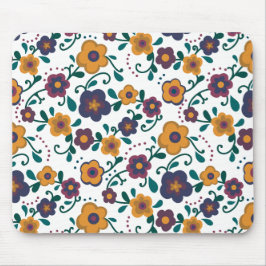 Mousepad Ditzy Folk Art Retro Daisy, de 70 anos, em Jewel T