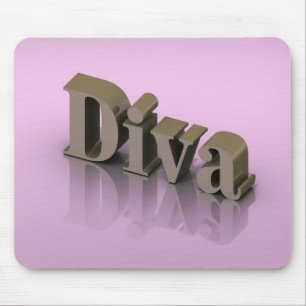 Mousepad Diva 3D Dourado