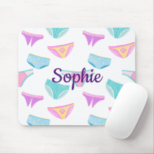 Mousepad Diva Big Girl Name Panties Girly Glam