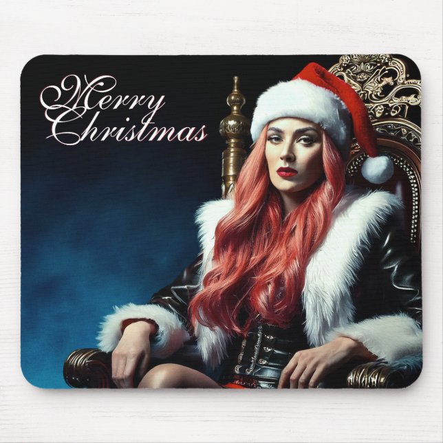 Mousepad Diva de Couro e Pelos – Feliz Natal (Frente)