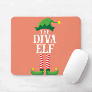 Mousepad Diva Elf Matching Family Group Festa de Natal