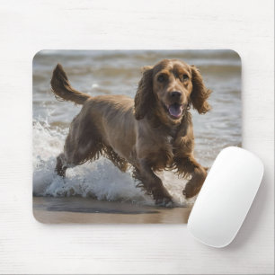 Mousepad "Diversão à beira-mar: Cocker Spaniel em Tocar no