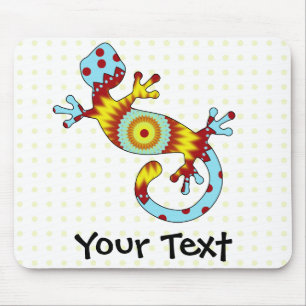 Mousepad Diversão Colorida Gecko Lizard