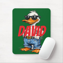 Mousepad Diversão com monograma desenho animado Pato engraç