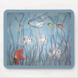 Mousepad diversão com peixe chalkware