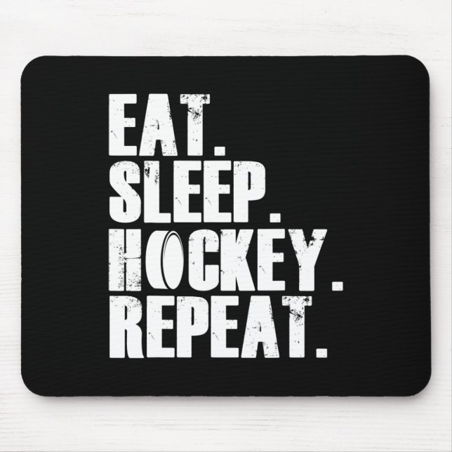 Mousepad Diversão Coma Hóquei no Sono Repito Homens Present (Frente)