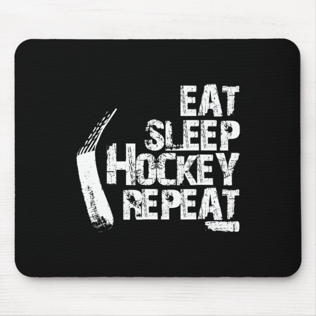 Mousepad Diversão Coma Sono Repetite De Hóquei No Gelo Pres (Frente)
