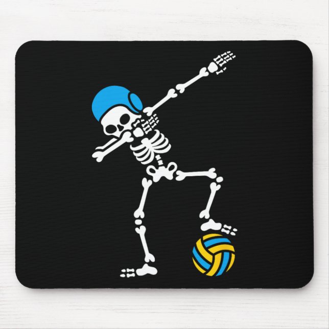 Mousepad Diversão Dab dabbing skeleton Água polo natação Ha (Frente)