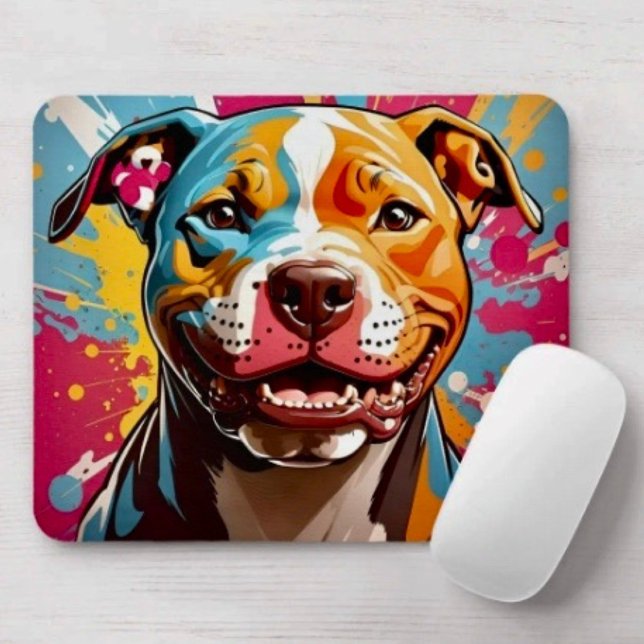 Mousepad Diversão de Aniversário em Staffordshire (Mousepad durable dust and stain resistant non -slip rubber backing. D: 9.25" L x 7.75"W. 
)