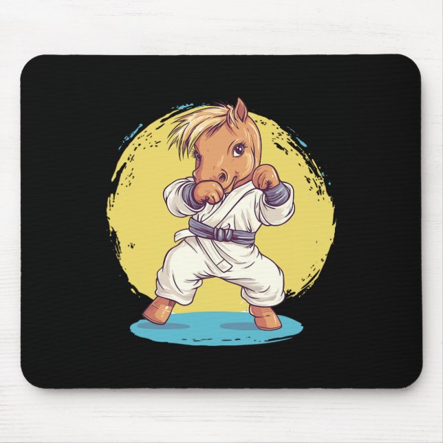 Mousepad Diversão de Artes Marciais de Combate a Cavalos de (Frente)