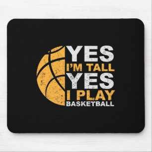 Mousepad Diversão de Basquete Sim Sou Alto Jogador de Basqu