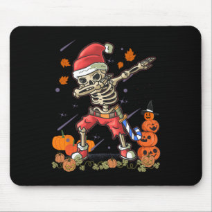 Mousepad Diversão de Natal Papai Noel Esqueleto Dabbing Fan