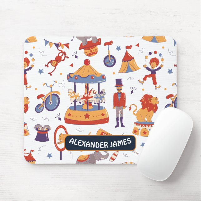 Mousepad Diversão do Carnaval Branco Crianças de Carnaval P (Com mouse)