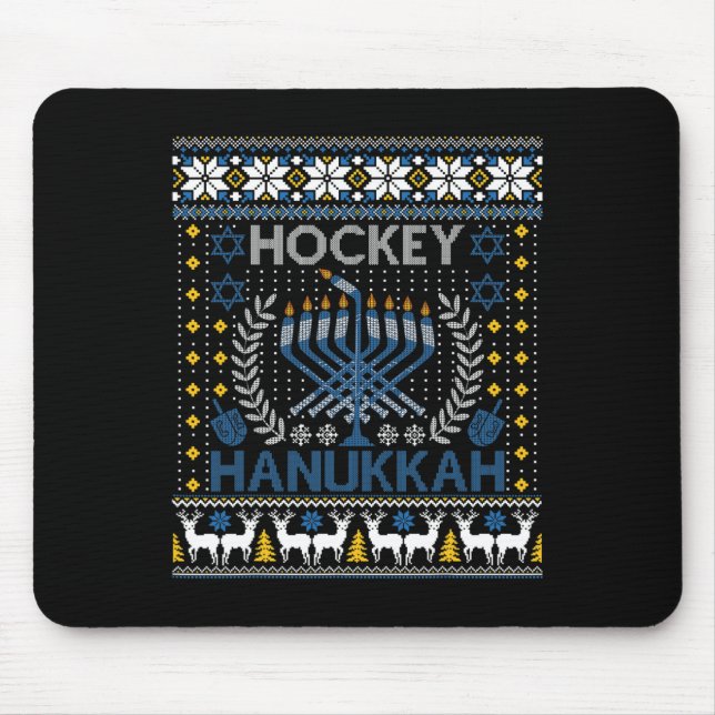 Mousepad Diversão do Festival Judaico Menorah Hanukkah Holi (Frente)