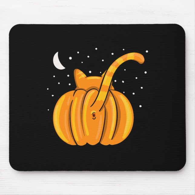 Mousepad Diversão do Halloween Bumbum Pumpkin Orange Tab (Frente)