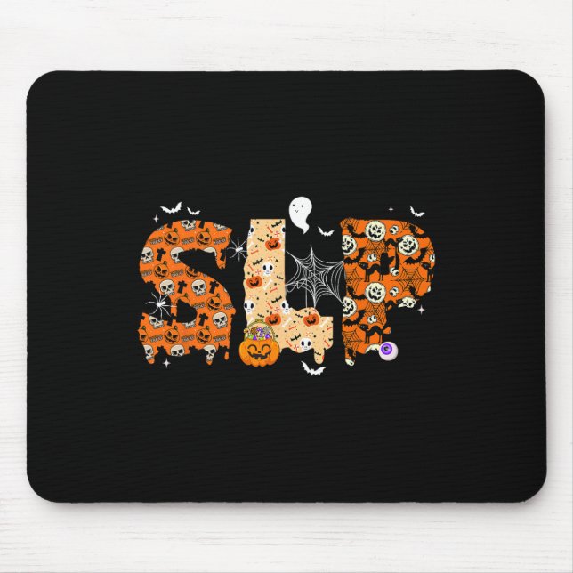 Mousepad Diversão do Halloween Figurume Pumpkin Fall Skelet (Frente)