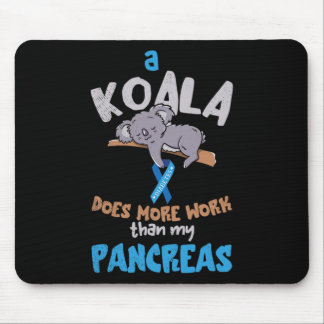 Mousepad Diversão do Pancreas Koala Pancreas Diabetes Dia d