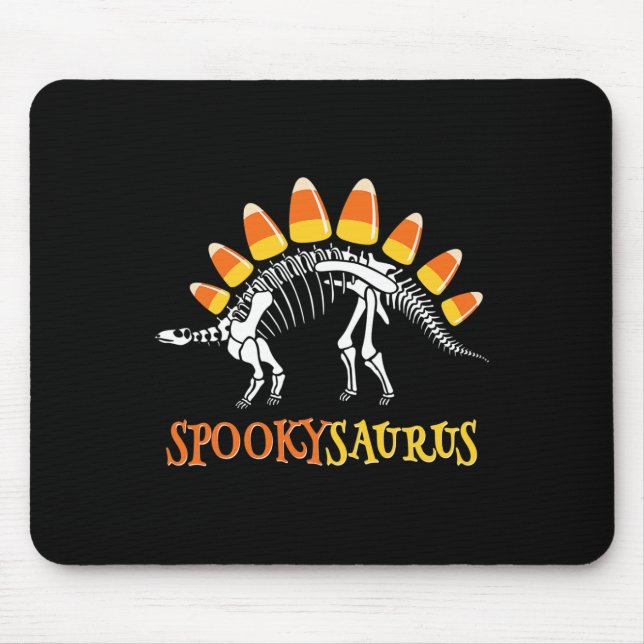 Mousepad Diversão do Spookysaurus Candy Corn Dinossaur Hall (Frente)