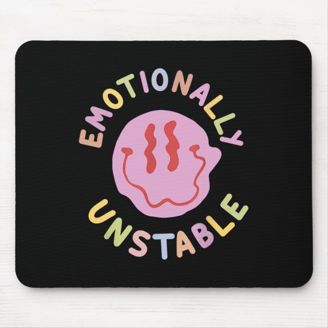 Mousepad Diversão Emocionalmente instável de saúde mental r (Frente)