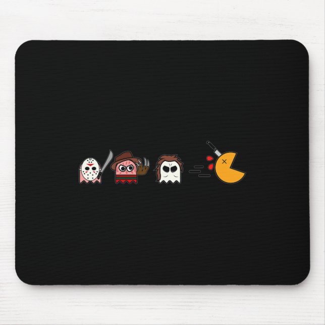 Mousepad Diversão Fantasmas Paródia Dia das Bruxas Gamer Fi (Frente)
