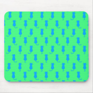 Mousepad Diversão Felina Para Sempre Gatos Azuis Caprichoso