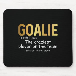 Mousepad Diversão Goalie Gear Goalkeeper Definição de Hóque