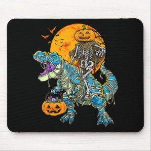 Mousepad Diversão Halloween Dinossaur T Rex Mummy Pumpkin C