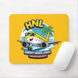 Mousepad Diversão Honolulu HNL Código do Aeroporto Mouse Pa