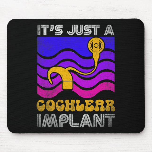 Mousepad Diversão para Surdos Asl Implante Coclear  (Frente)