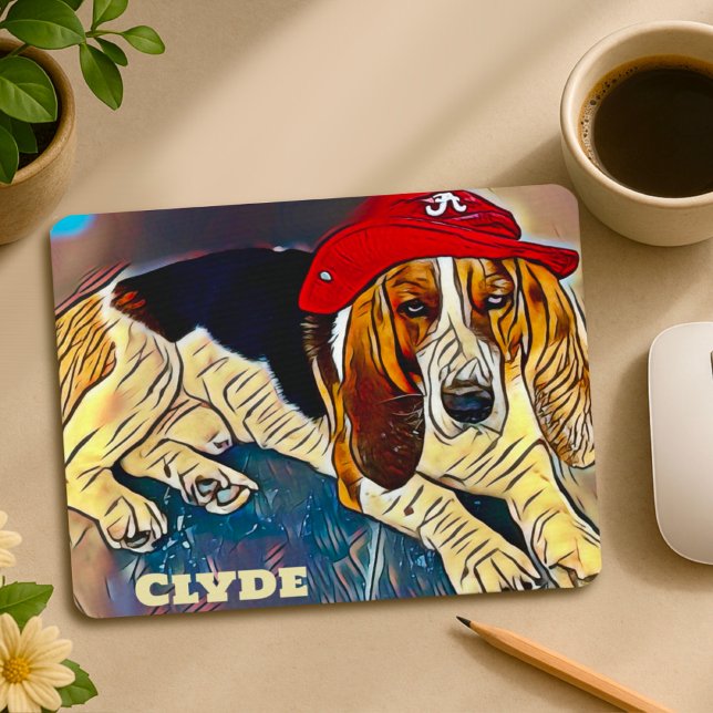 Mousepad Diversão Personalizado Clyde Cão Única (Criador carregado)