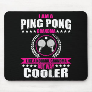 Mousepad Diversão Ping Pong Vovó Citação Mesa Tênis Esporte
