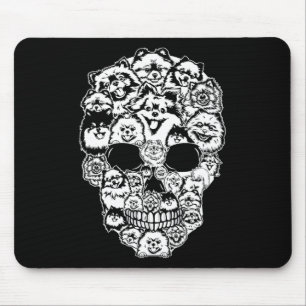 Mousepad Diversão Pomeraniana - Cachorro Skeleton Halloween