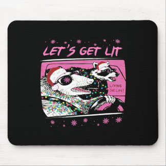 Mousepad Diversão Possum Raccoon Deixa Trash Street Pink Ch