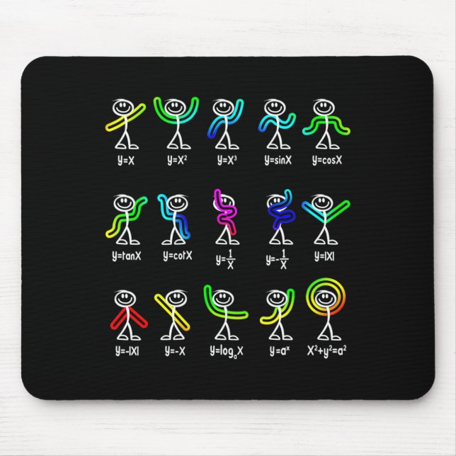 Mousepad Divertida Dança de Álgebra Função Professor de Mat (Frente)