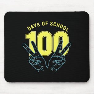 Mousepad Divertido 100º Dia de Aula para Professor ou Aluno
