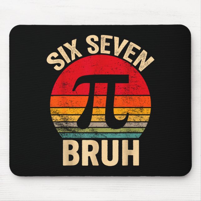 Mousepad Divertido 3.14 67 6 7 design de meme fofo nerd de  (Frente)