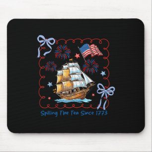Mousepad Divertido 4 de Julho Derramando o Chá Desde 1773 C