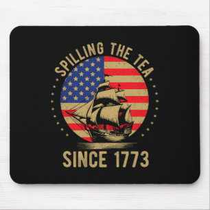 Mousepad Divertido 4 de Julho Derramando o Chá Desde 1773 Q