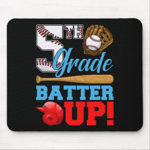 Mousepad Divertido 5º ano Rebater Beisebol Primeiro Dia De