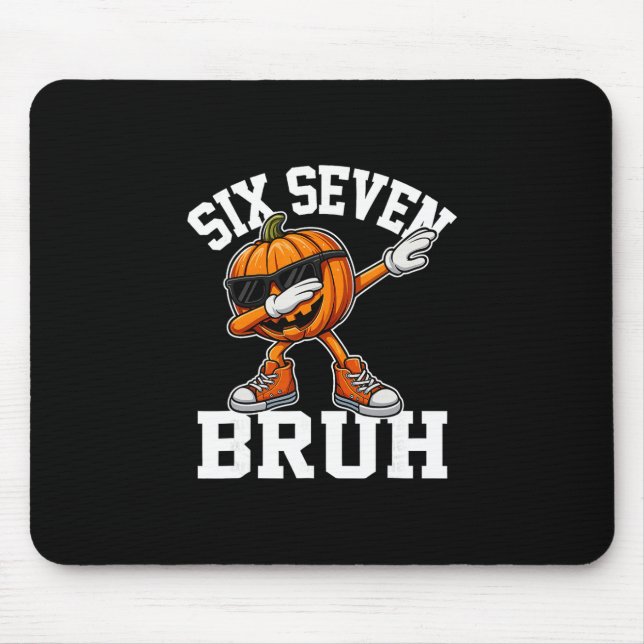 Mousepad Divertido 67 Bruh Halloween Seis Sete Meme Brainro (Frente)