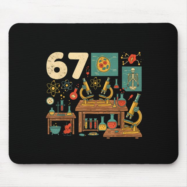 Mousepad Divertido 67 Meme Professor de Ciências Alunos Sei (Frente)