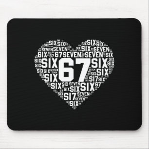 Mousepad Divertido 67 Meme Seis Sete Coração Casais Combina