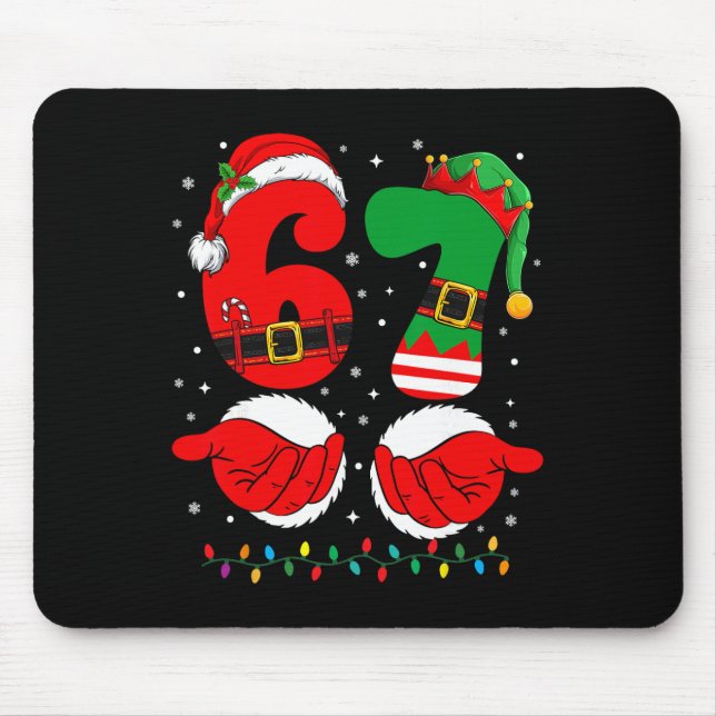 Mousepad Divertido 67 Natal 6 7 Meme Seis Sete Para Meninos (Frente)
