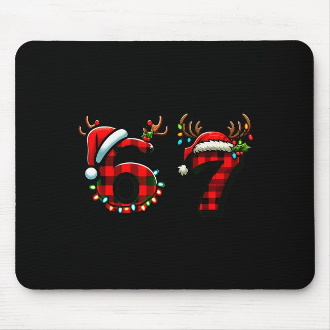 Mousepad Divertido 67 Natal Six Seven Meme Brainrot Present (Frente)