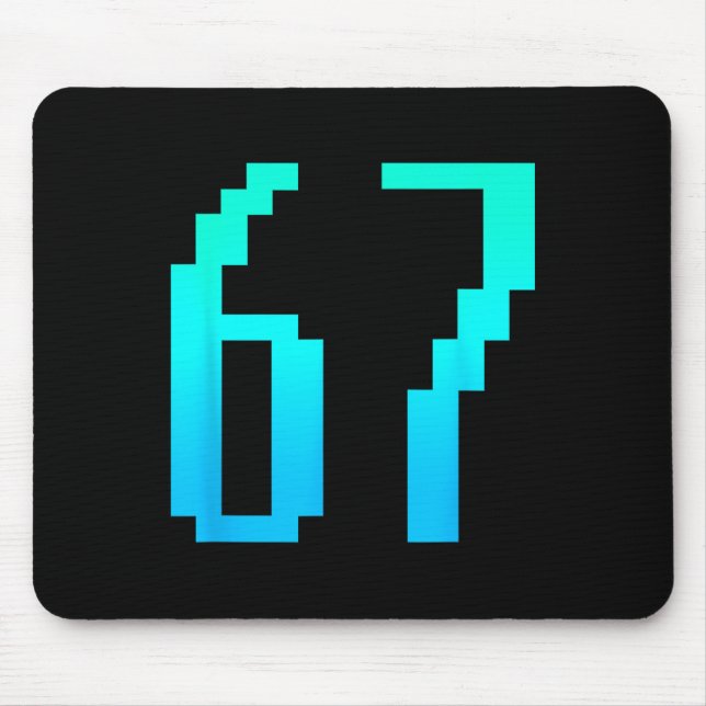 Mousepad Divertido 67 Seis Sete Meme Casal Combinando Retro (Frente)