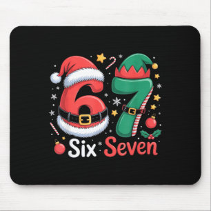 Mousepad Divertido 6 7 Meme Elfo Papai Noel Natal Seis Sete