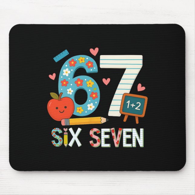 Mousepad Divertido 6 7 Seis Sete Meme 67 Professor Para Hom (Frente)