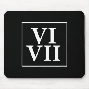 Mousepad Divertido 6 7 Seis Sete Numerais Romanos Meme Hist