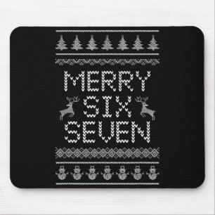 Mousepad Divertido Alegre Seis Sete 6 7 Design de Meme Nata