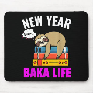 Mousepad Divertido Ano Novo Mesma Vida Baka Sloth Anime Mem
